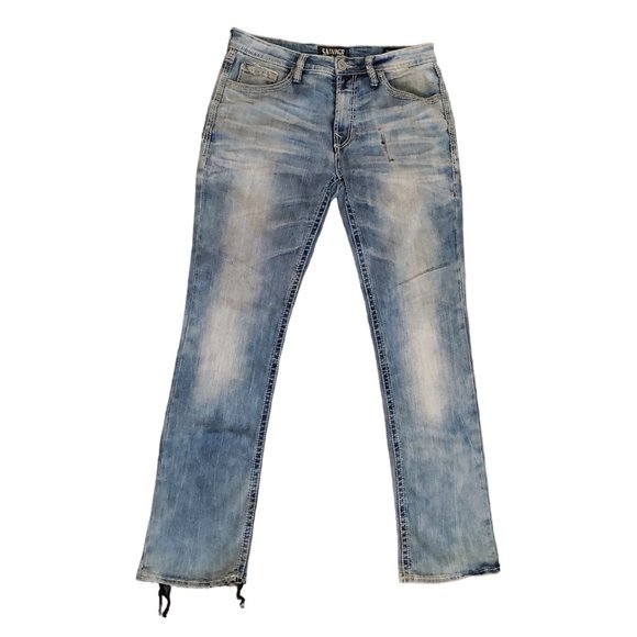 Salvage Other - Salvage (Buckle) Havoc 32R (Meas 34x33.5 10" Rise) Slim Straight Med Jeans A4